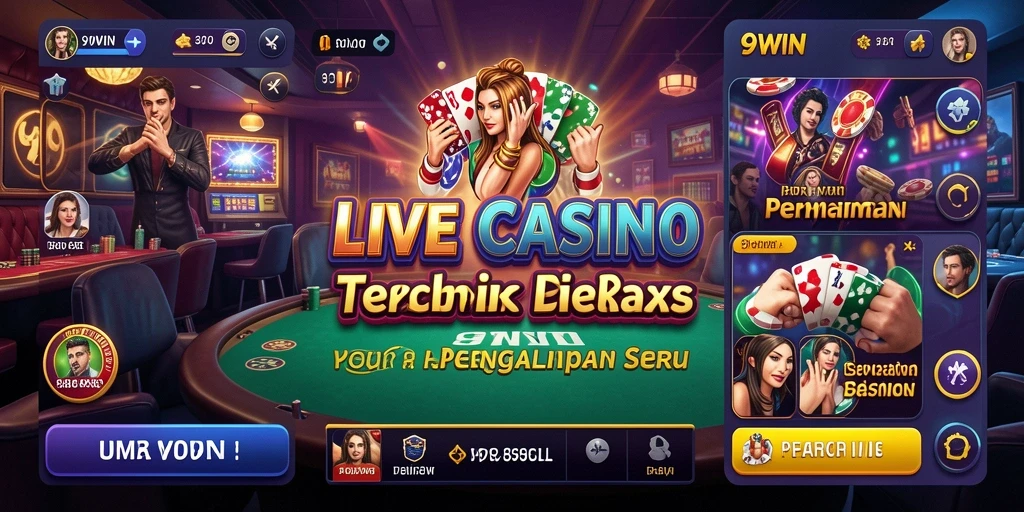 Gameplay Live Casino yang mendebarkan di 9WIN dengan interaksi dealer langsung.