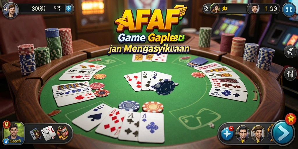 Tampilan gameplay AFAF yang menarik saat bermain Gaple.