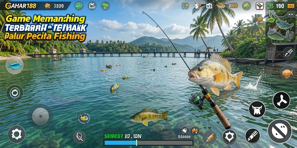 Tampilan gameplay GAHAR188 yang seru dengan pengalaman memancing mendalam.