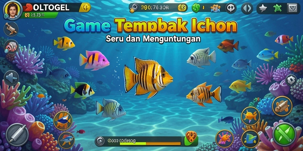 Screenshot utama GOLTOGEL menampilkan aksi tembak ikan yang seru.