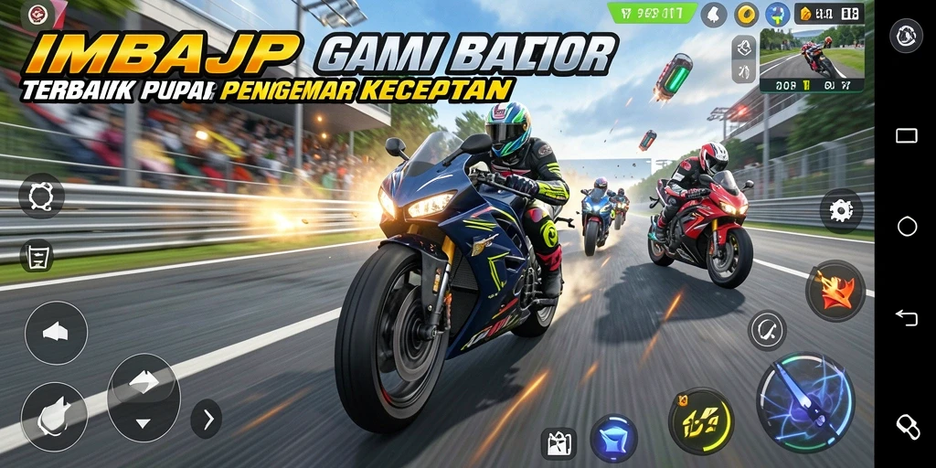 Screenshot menampilkan aksi balap motor yang seru dan mendebarkan.