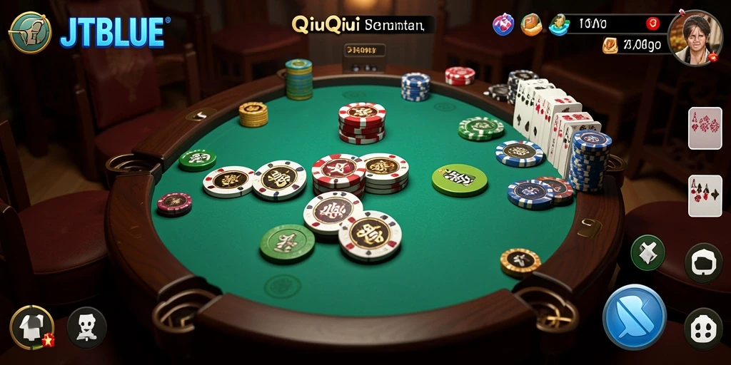 Screenshot JTBLUE menampilkan gameplay QiuQiu yang seru.