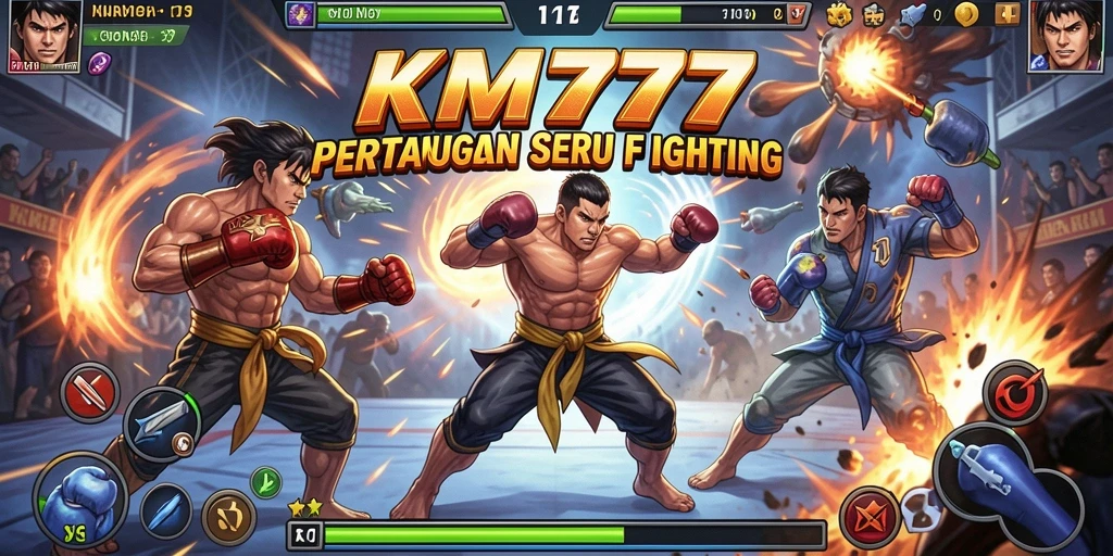 Screenshot menunjukkan pertempuran spektakuler dalam KM777.