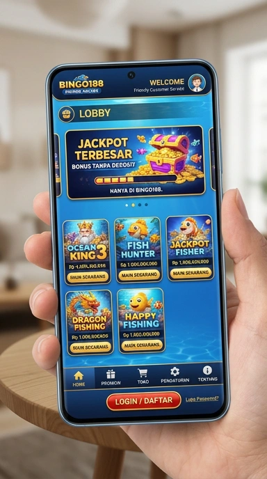 Screenshot bagian katalog aplikasi bingo188 yang rapi dan informatif.